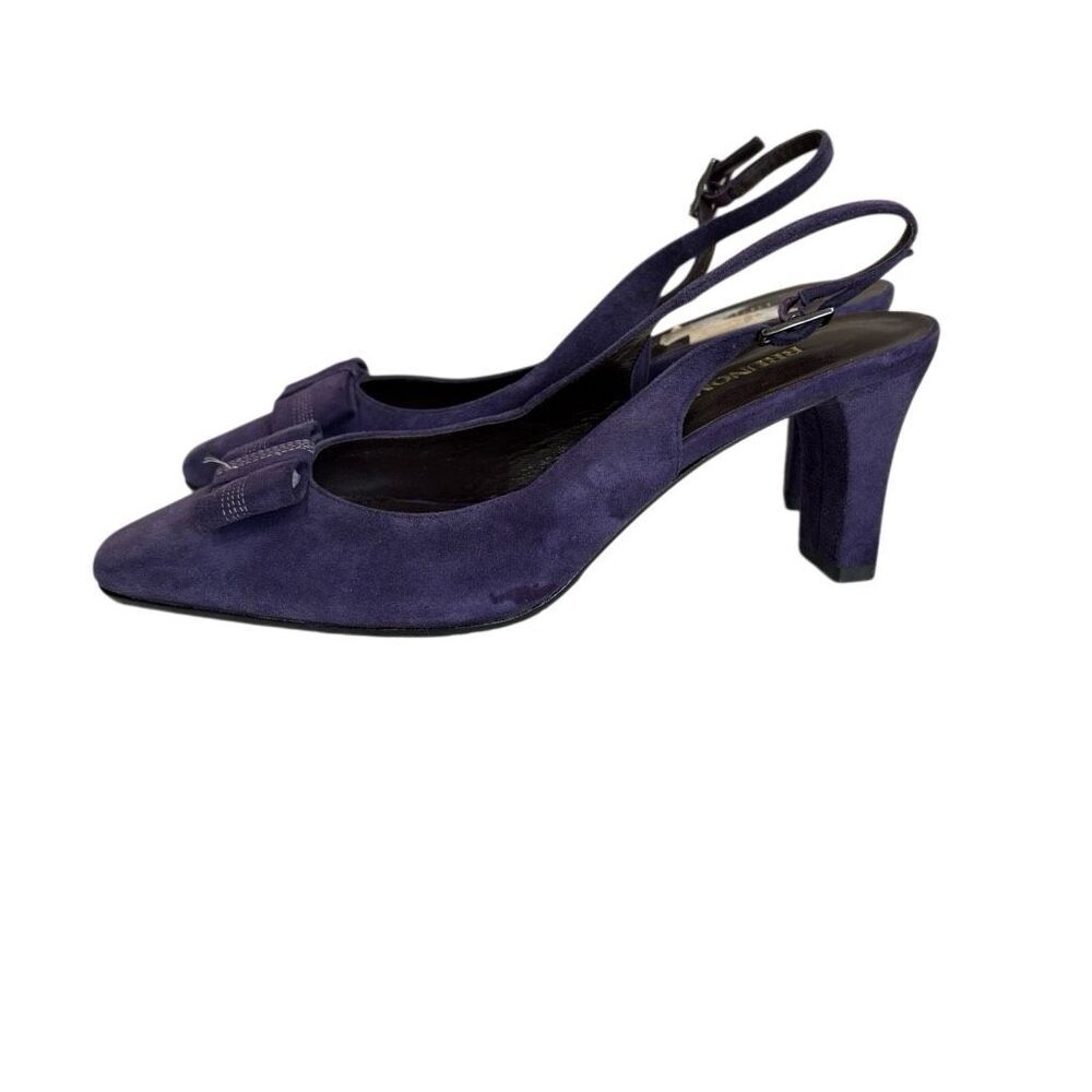 Bruno Magli Slingback Heels Women 8.5 Purple Suede